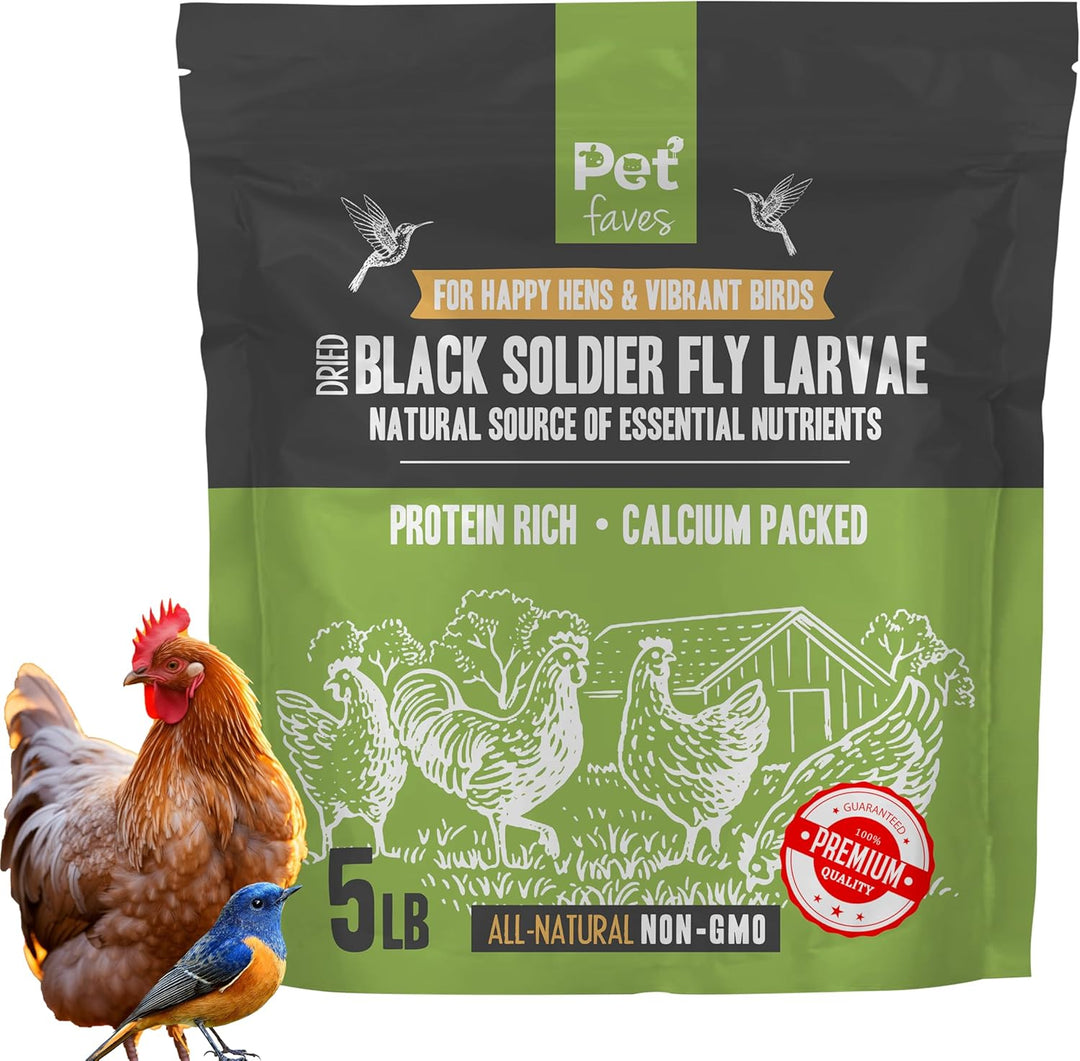 Premium All-Natural Dried Black Soldier Fly Larvae – Non-GMO, 5 lb