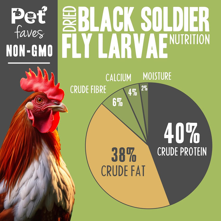 Premium All-Natural Dried Black Soldier Fly Larvae – Non-GMO, 5 lb