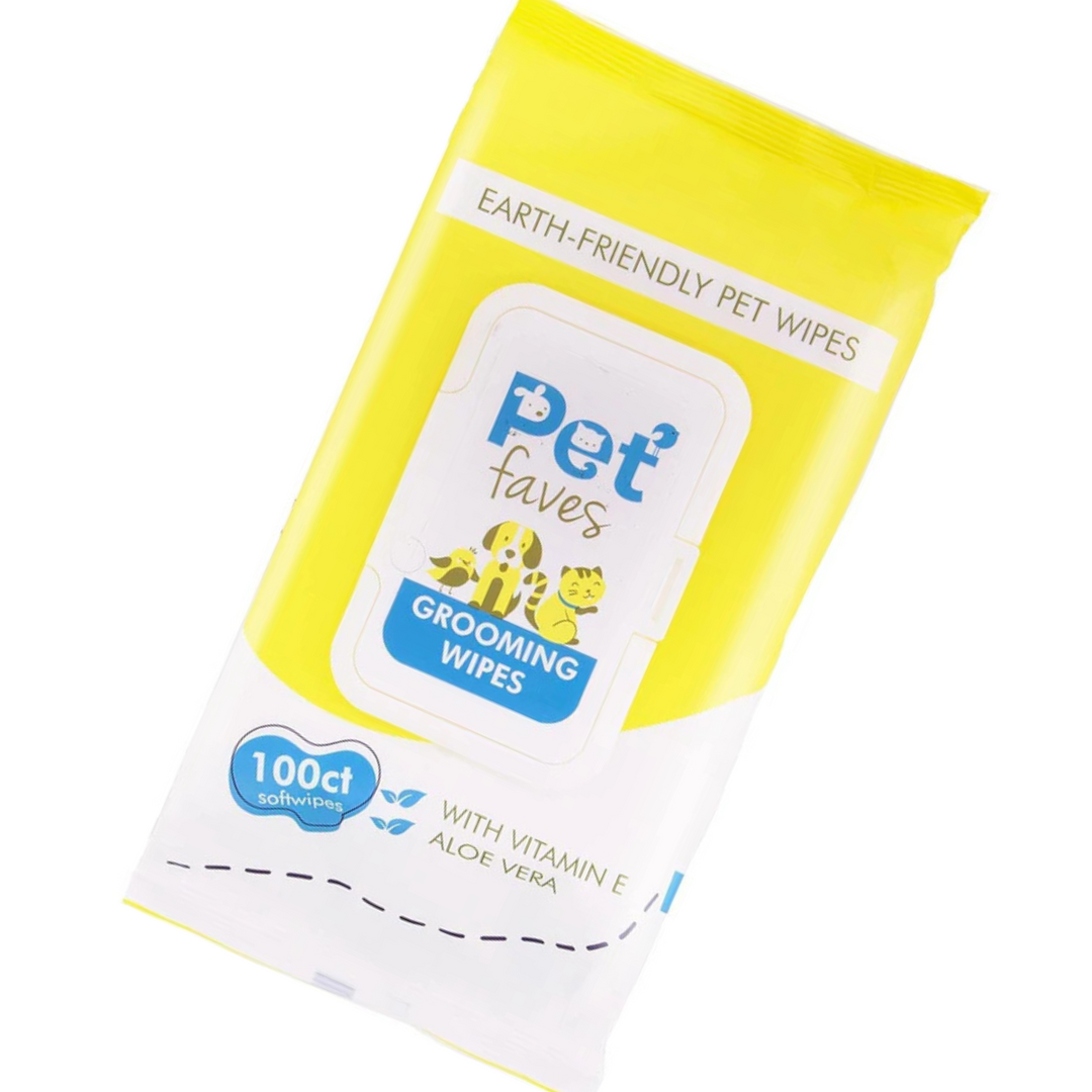 Biodegradable & Hypoallergenic Grooming Wipes for Dogs and Cats