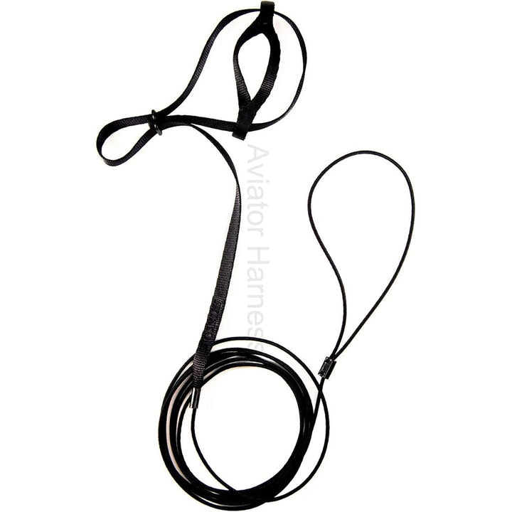 Aviator Pet Bird Harness and Leash, Mini Black