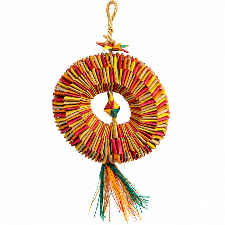 Planet Pleasures Bird Tire with Star Bird Toy – Large
