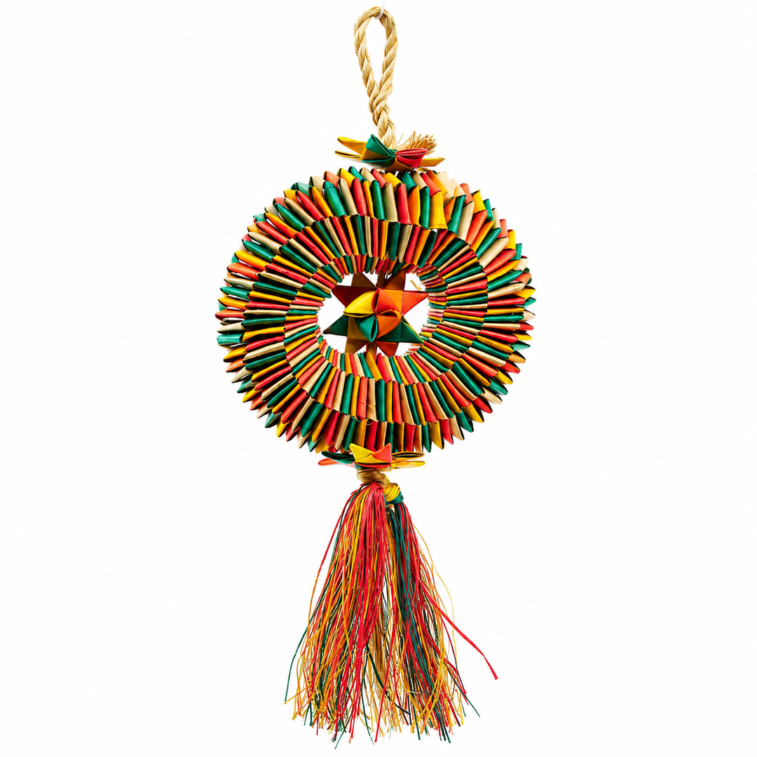 Planet Pleasures Bird Tire with Star Bird Toy – Medium