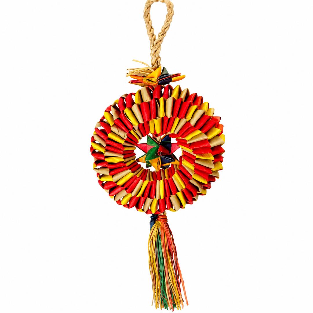 Planet Pleasures Bird Tire with Star Bird Toy – Small