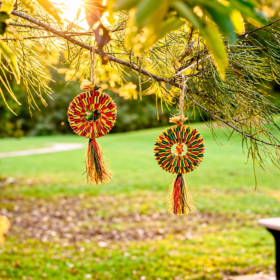 Planet Pleasures Bird Tire with Star Bird Toy – Medium