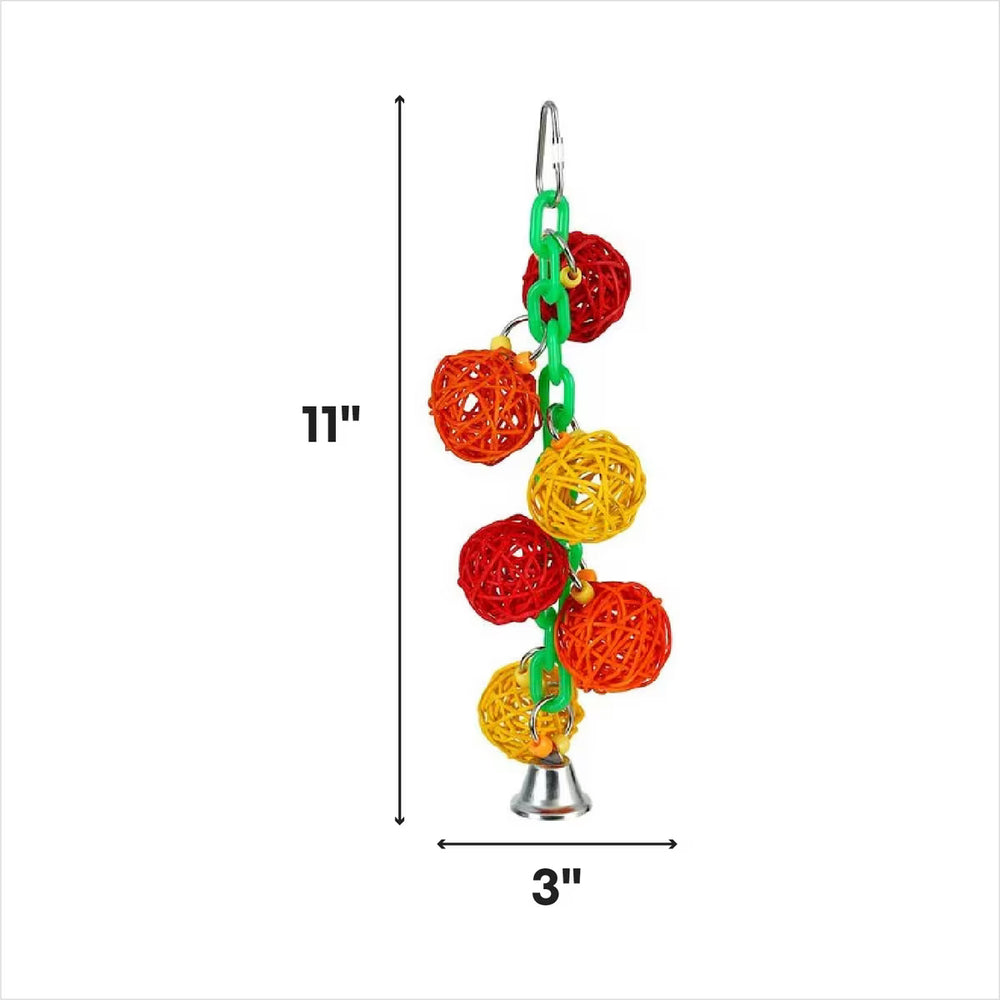 Dimensions of Caitec Crunch & Ding Bird Toy