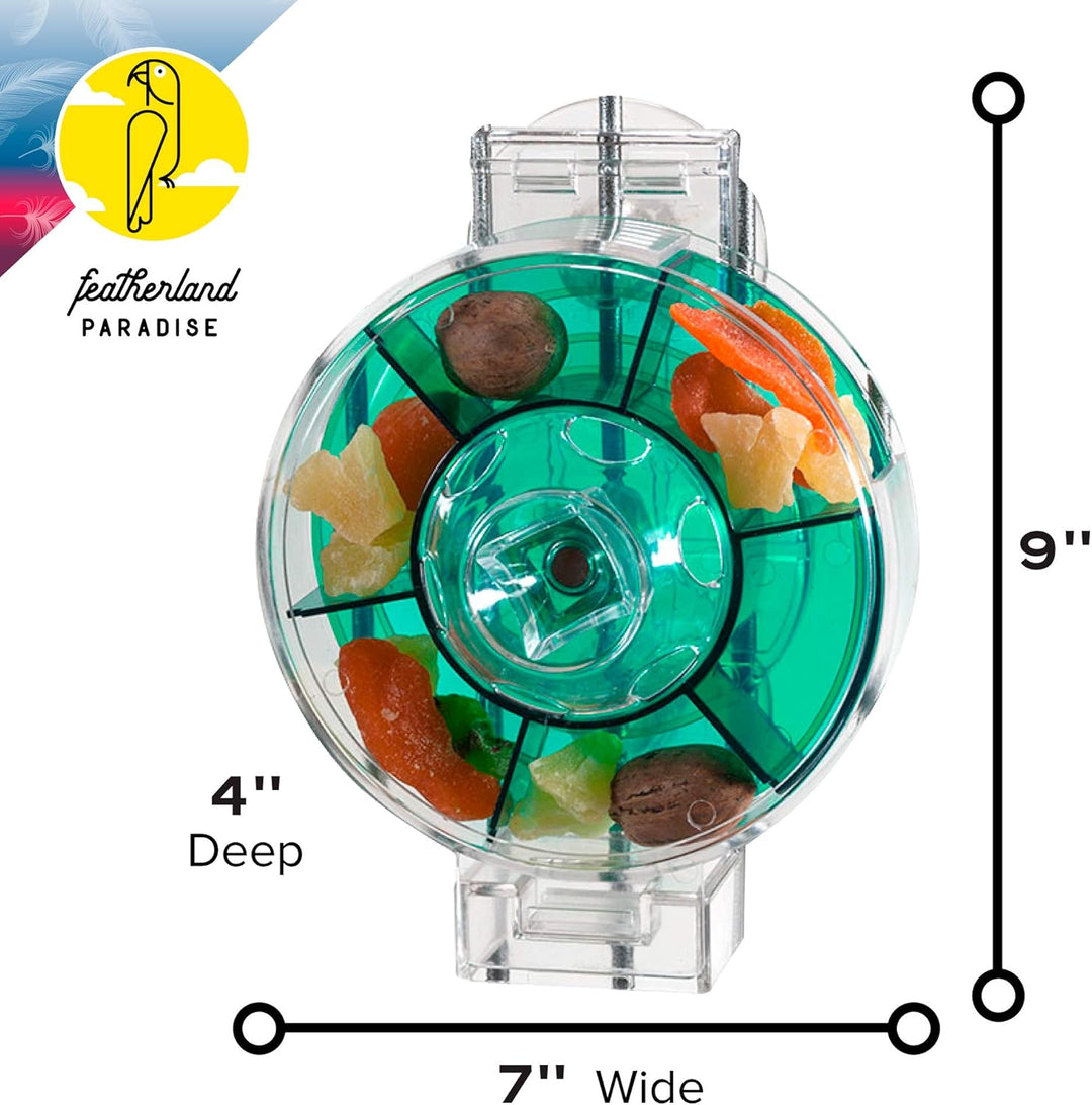 Dimensions of Caitec Featherland Paradise Generation II Foraging Wheel, Large