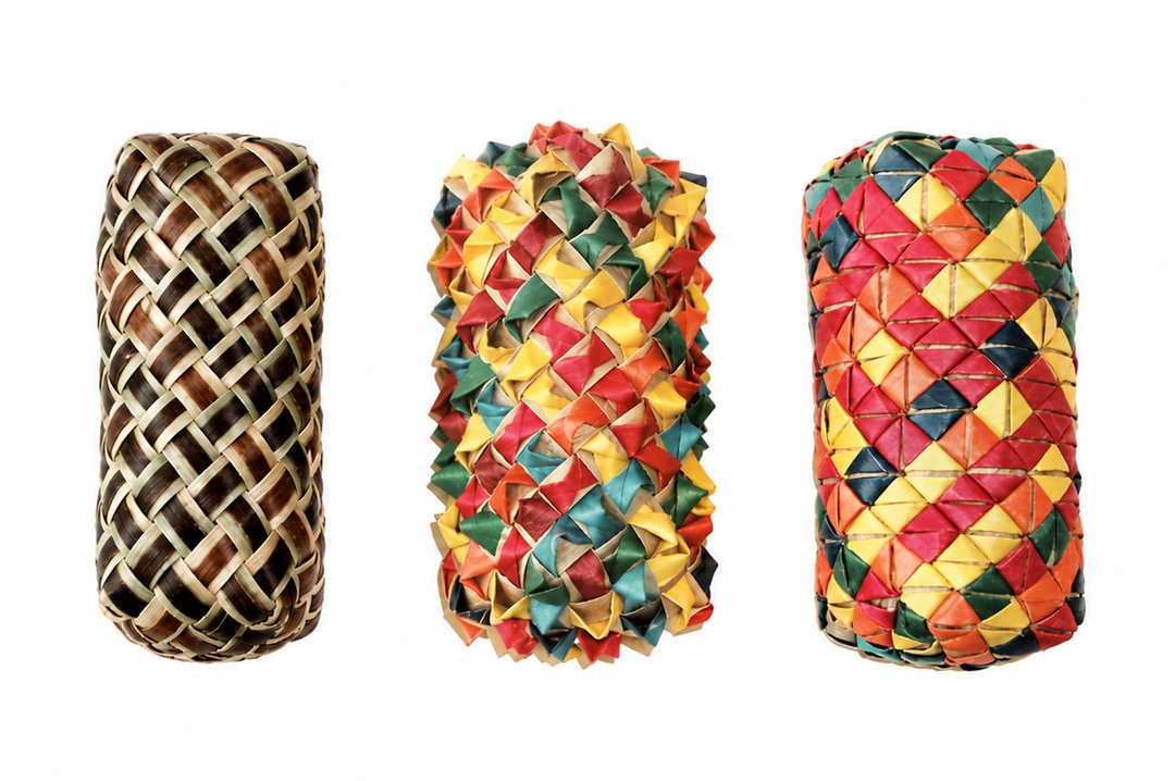 Planet Pleasures Woven Cylinder Foot Toys – Small (3 Pack)