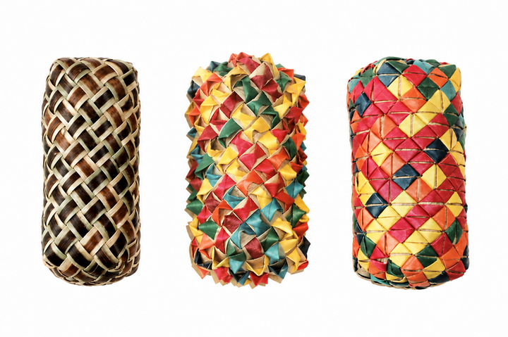 Planet Pleasures Woven Cylinder Foot Toys – Small (3 Pack)