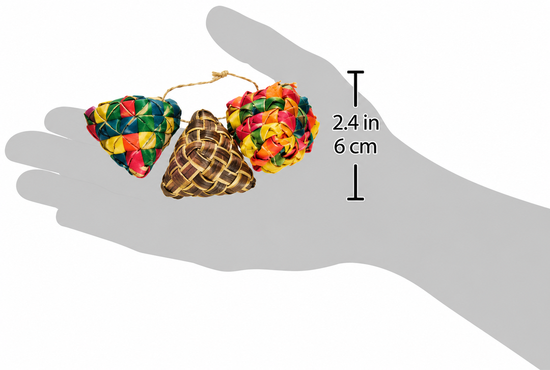 Planet Pleasures Woven Diamond Foot Toys – Small (3 Pack)