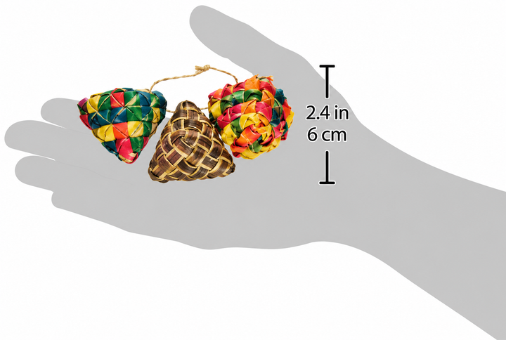 Planet Pleasures Woven Diamond Foot Toys – Small (3 Pack)