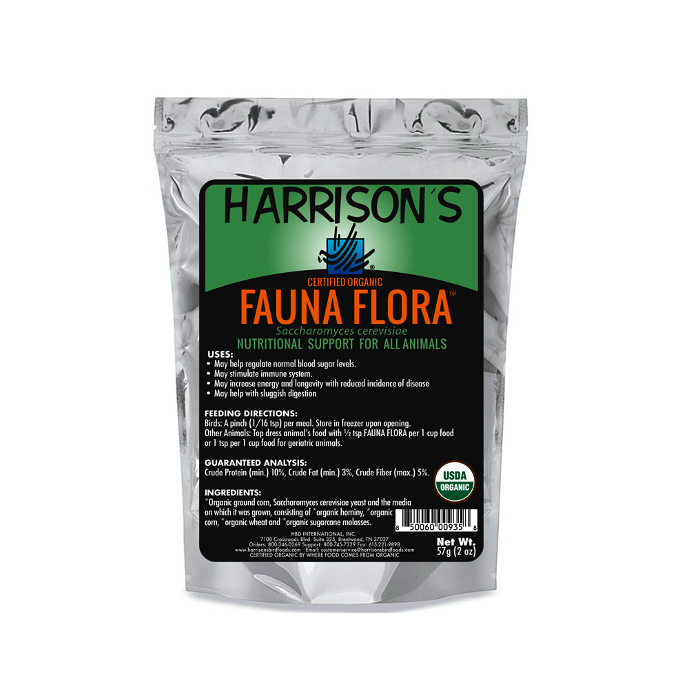 Harrison's Fauna Flora product packaging on a white background