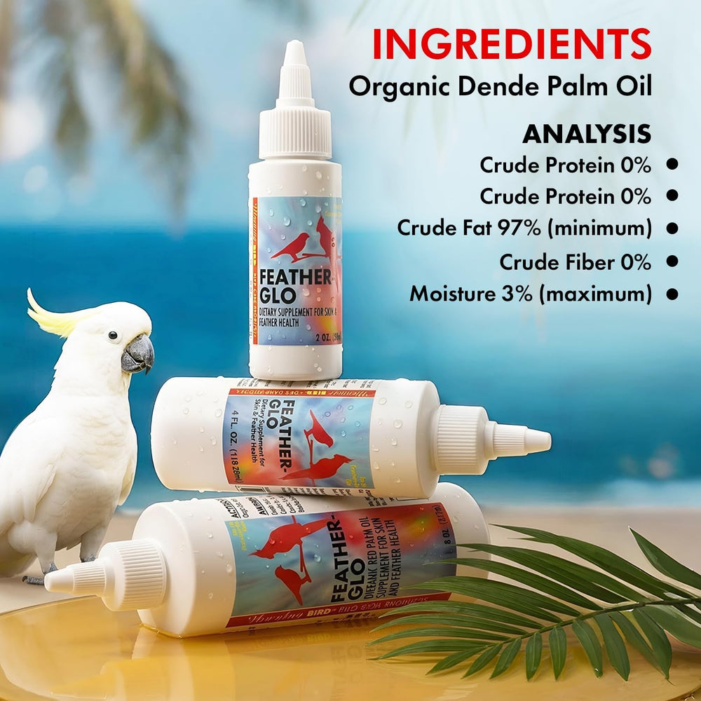 Ingredients & Nutrition Profile of Morning Bird Feather-Glo Supplement, 4 oz.