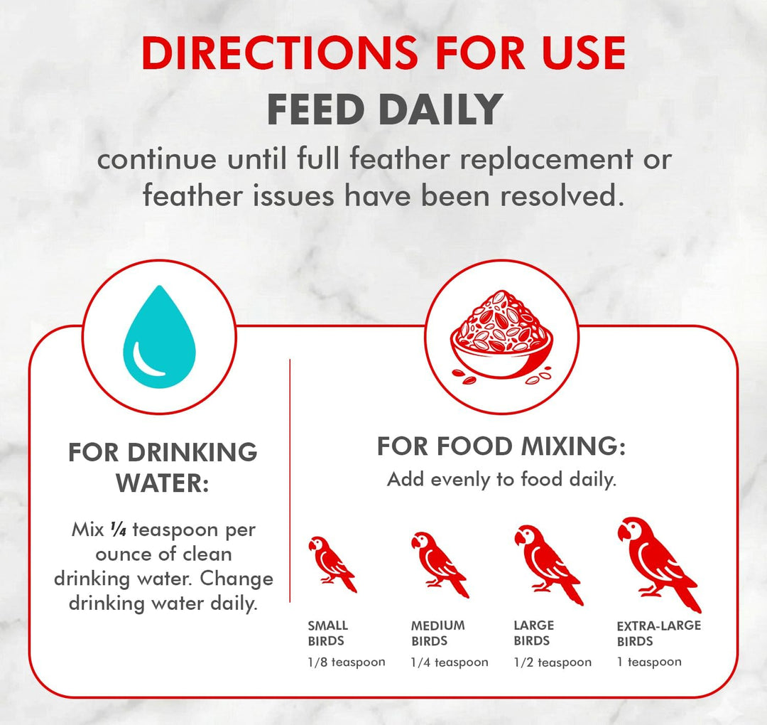 Directions for use for the product - Morning Bird Feather Fast Supplement, 4.5 oz.