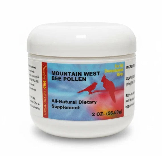 Morning Bird Mountain West Bee Pollen Supplement, 2 oz. front packaging