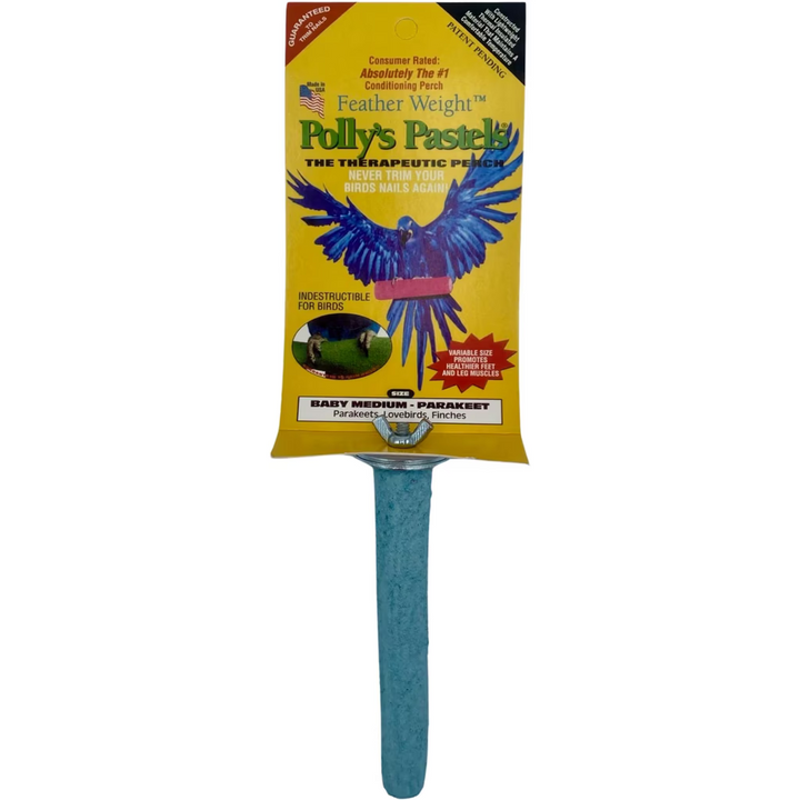 Polly's Pet Products Pastel Bird Perch - Baby Medium packaging on a white background