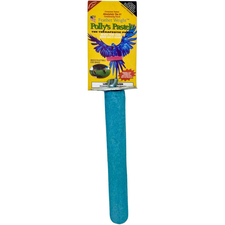 Polly's Pet Products Pastel Bird Perch - Large with packaging on a white background