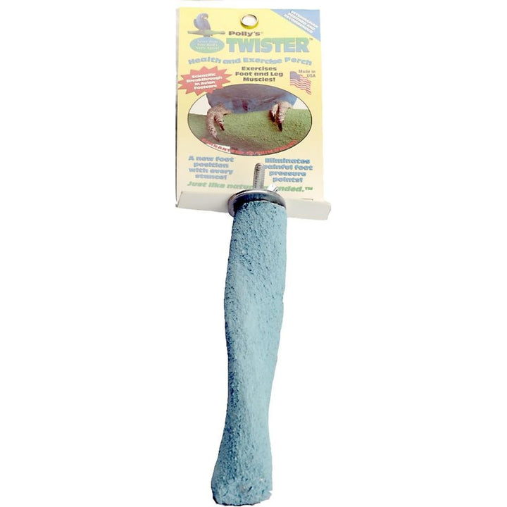 Polly's Pet Products Twister Bird Perch - Small with packaging on a white background