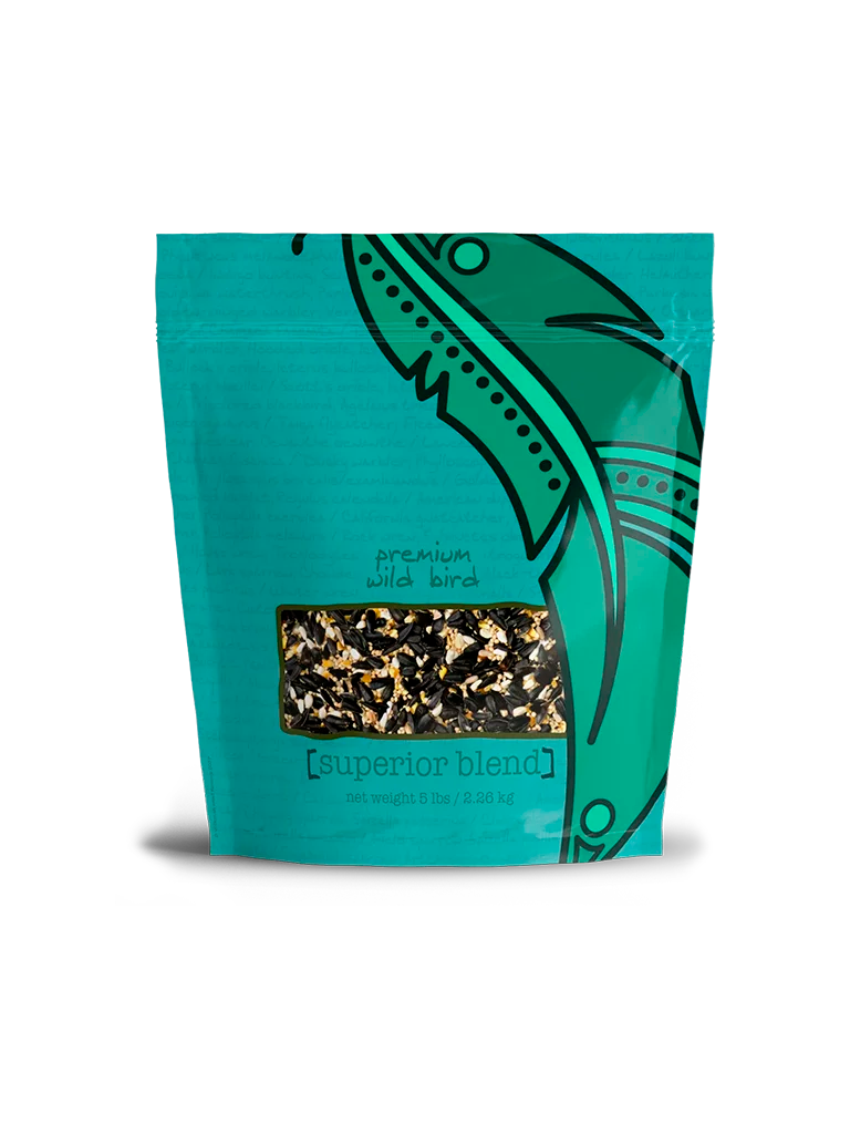 A bag of premium wild bird Superior Blend front side