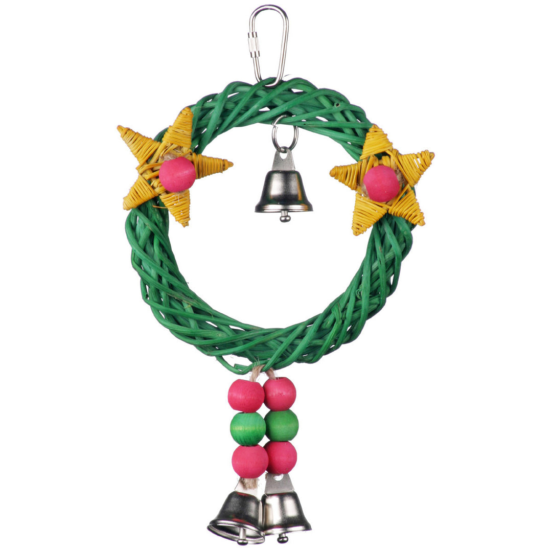 SB492-Super-Bird-Creations-Xmas-Wreath-Vine-Swing-for-birds