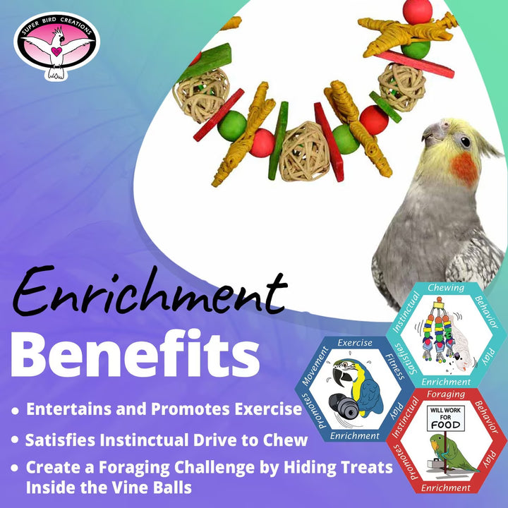 Enrichment Benefits of Super Bird Creations Small Xmas Garland 