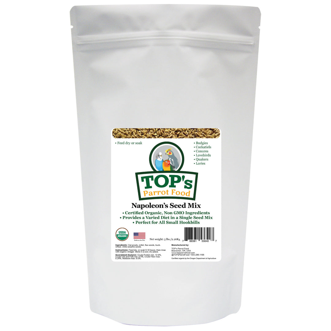 TON5-TOPs-Parrot-Food-Napoleon-Seed-Mix-5-lb-front-for-birds-organic