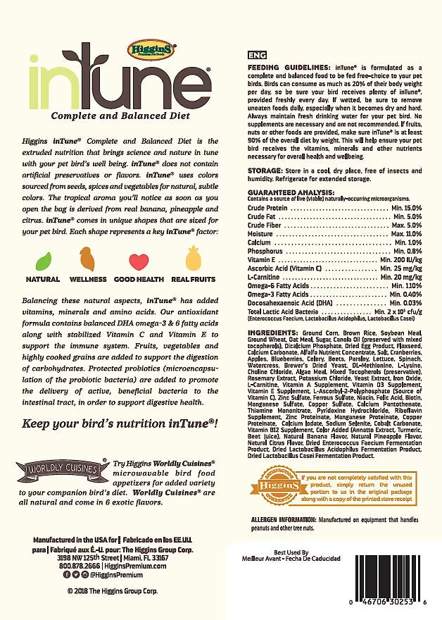 'Complete and Balanced Diet', ingredients list, feeding guidelines, .